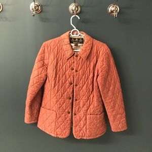Pink Barbour quilted jacket