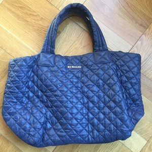 Navy Blue Authentic MZ Wallace Quilted Bag