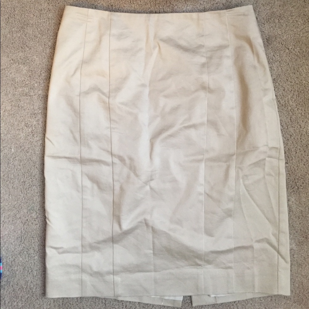 Ann Taylor tan pencil skirt