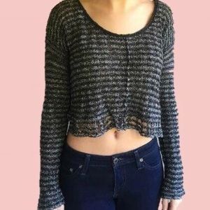 Free People Cropped Loose Knit Sweater