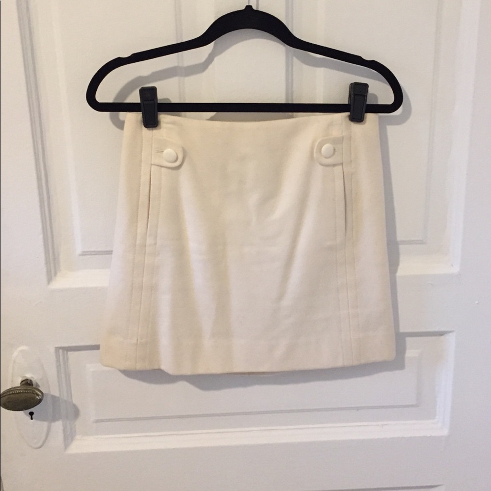 Cream wool mini skirt from J Crew!