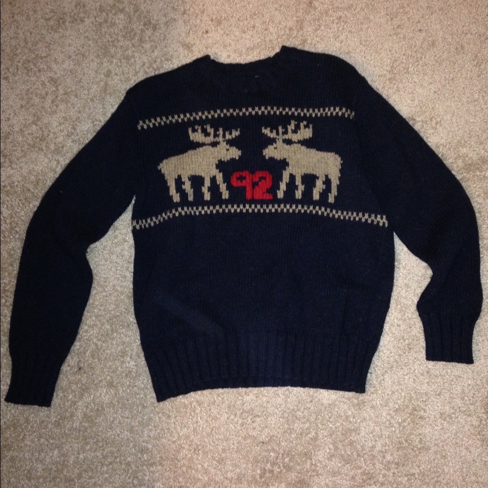 Boys lot of 2 Abercrombie Sweaters w/ moose