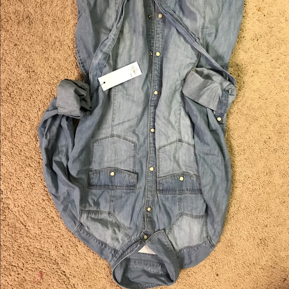 Soft denim shirt dress.  Sonoma small Nwt