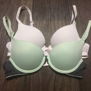 Two PINK VS push up bras