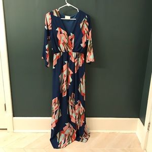 Abstract print maxi dress