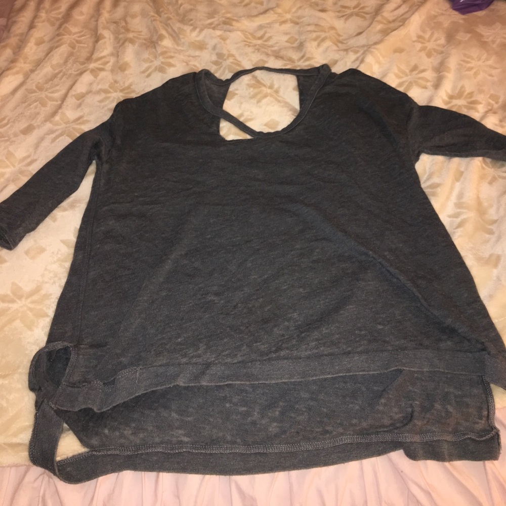 Distressed grey tee