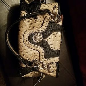 Rhinestone and studded purse