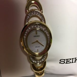 Ladies Seiko Solar Gold Tone Watch