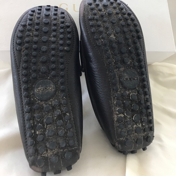 Gucci boys brown leather horsebit drivers sz 28 - Picture 8 of 8