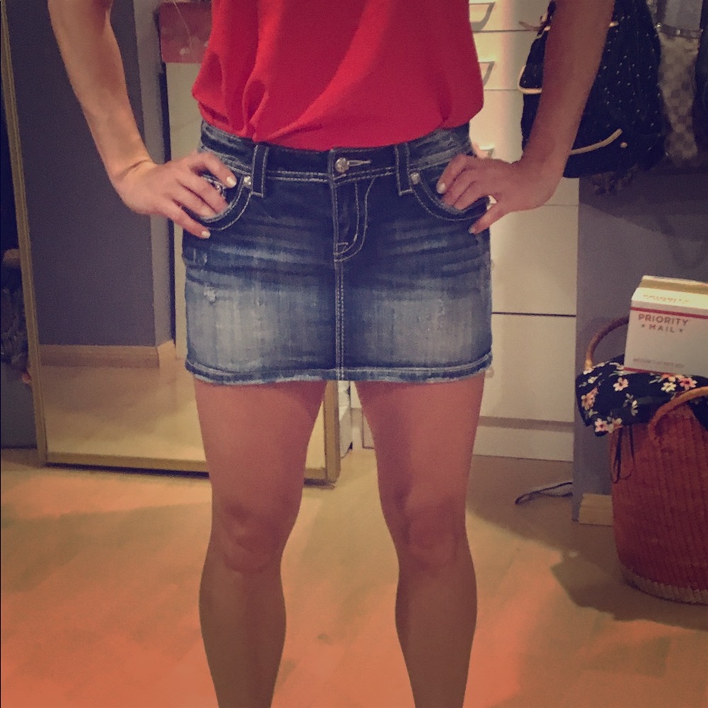 REDUCED 🎉Miss Me denim mini skirt, style #JP54151