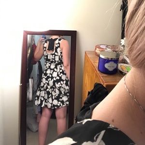 Well Loved Drop Waist Tie Back Floral Dress