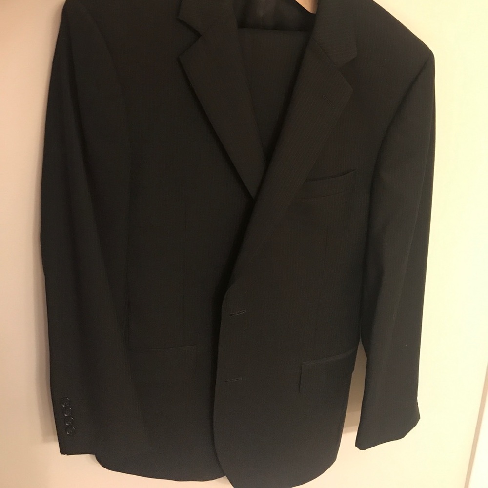 Pin striped suit