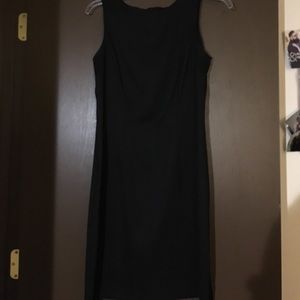 Sleeveless black pencil dress