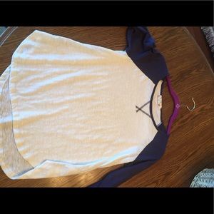 Small Navy and White 3/4 Sleeve