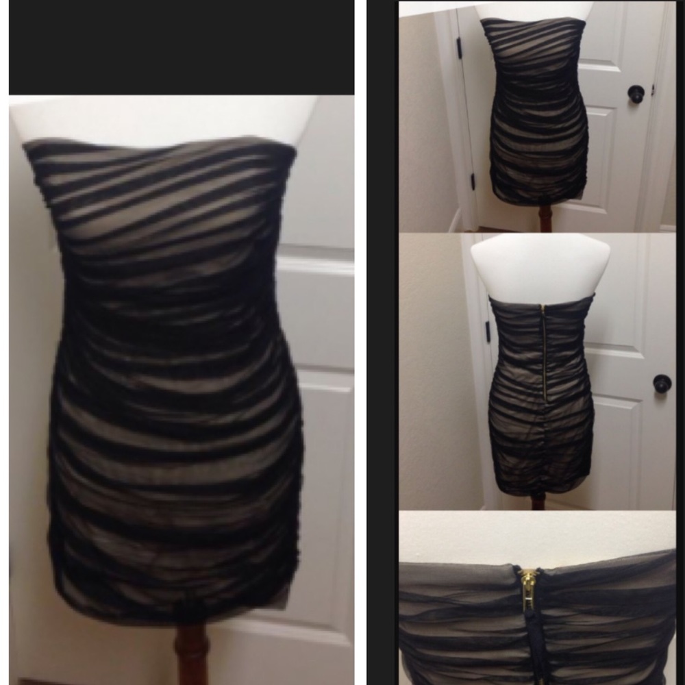A/X Black & Nude mesh Tube Top Dress