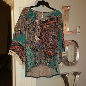 Flowy floral tunic