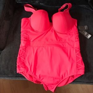 Torrid one piece red bathing suit