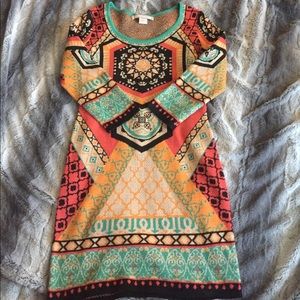 Women's quarter-sleeve sweater dress.