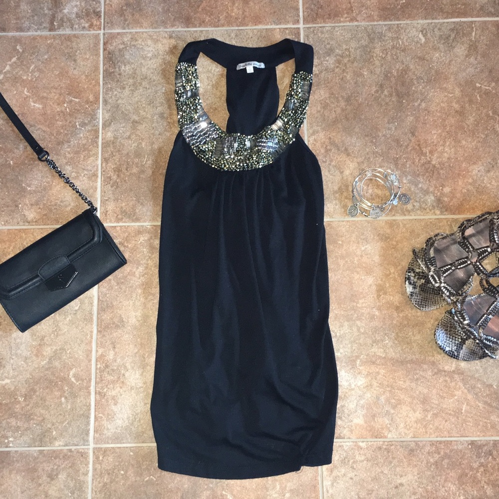 *MOVING SALE*BUY NOW* Jeweled Black Tank