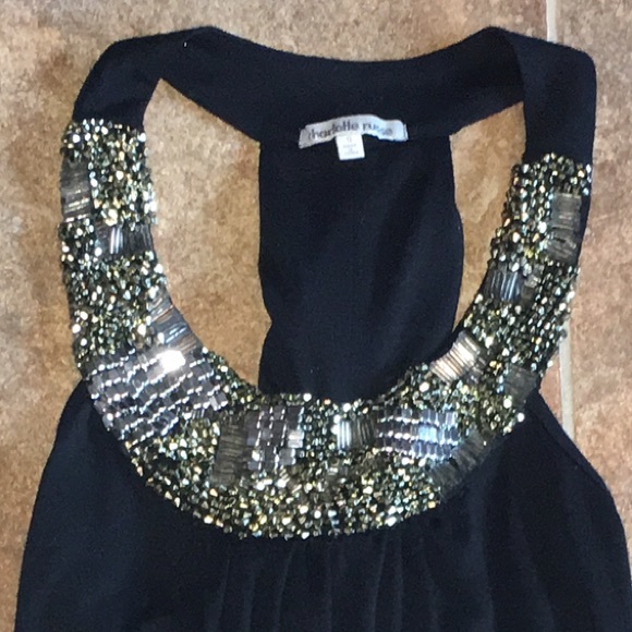 *MOVING SALE*BUY NOW* Jeweled Black Tank - Picture 4 of 4