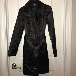 Sexy Black Bebe Trench Coat