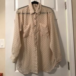 American Apparel Chiffon Button Up