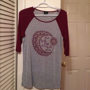 Rue21 live by the sun love by the moon tee.