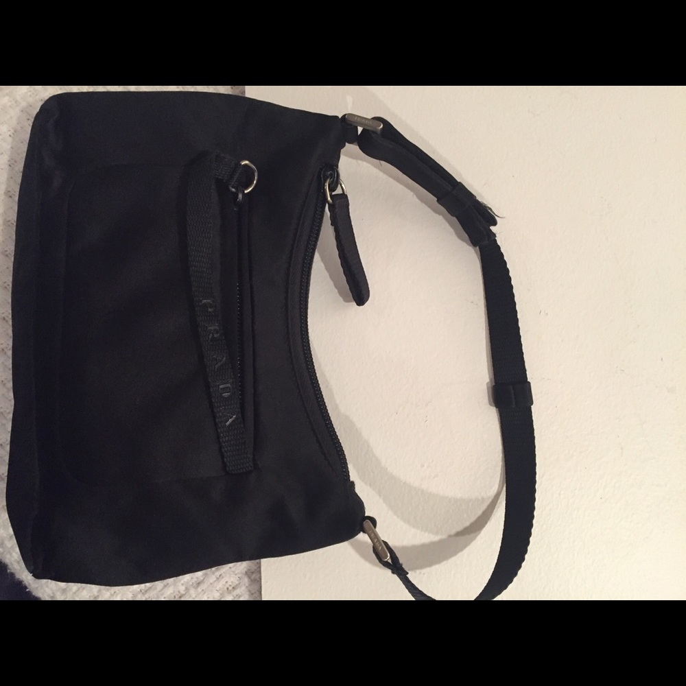 Prada black satin bag