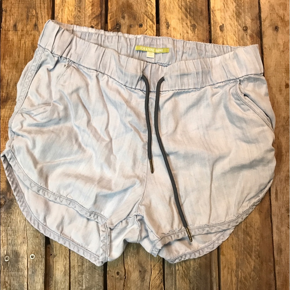 Gianni Bini Chambray Drawstring Shorts