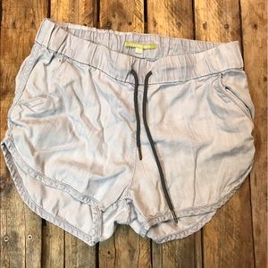 Gianni Bini Chambray Drawstring Shorts
