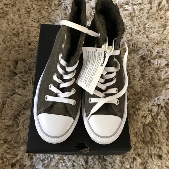 Converse Shoes - New Chuck Taylor Converse Suede & Fur Hi Tops