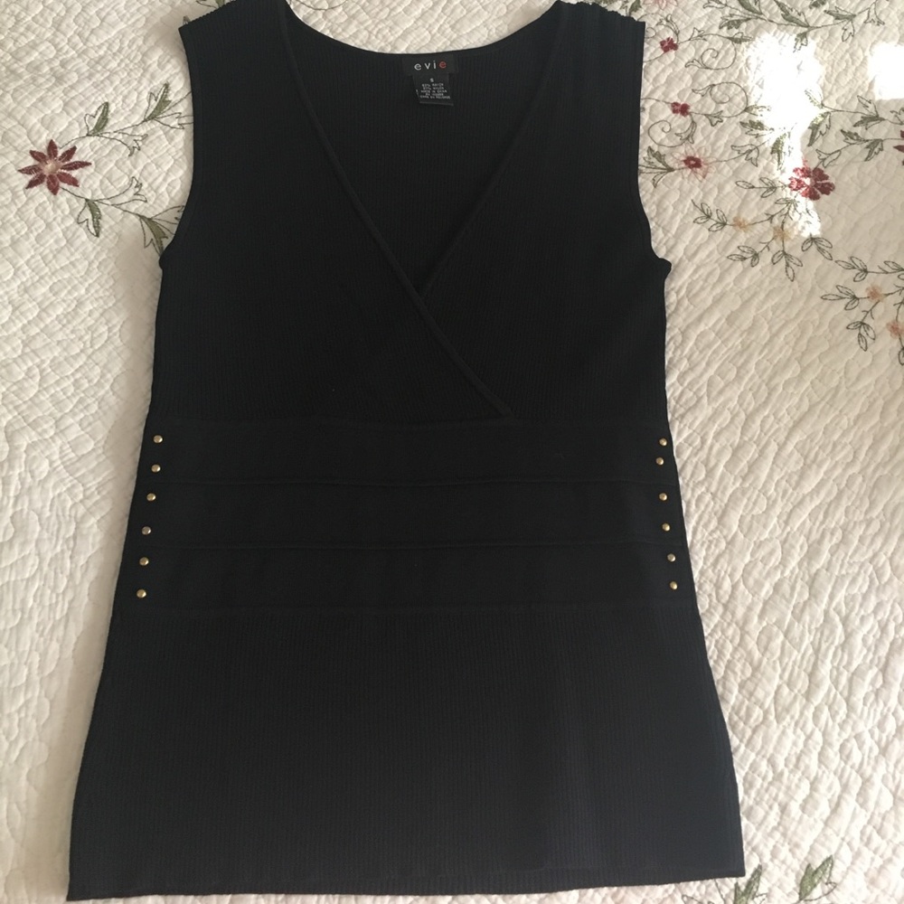 Evie small cute sexy black blouse