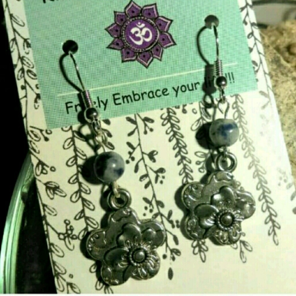 Tibetan Silver Craft hearts earrings