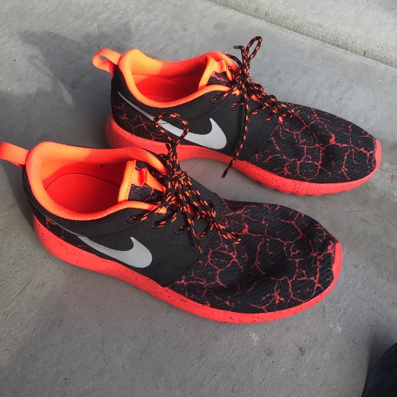 orange and black shoes nike