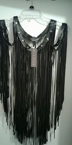 Leather fringe cover