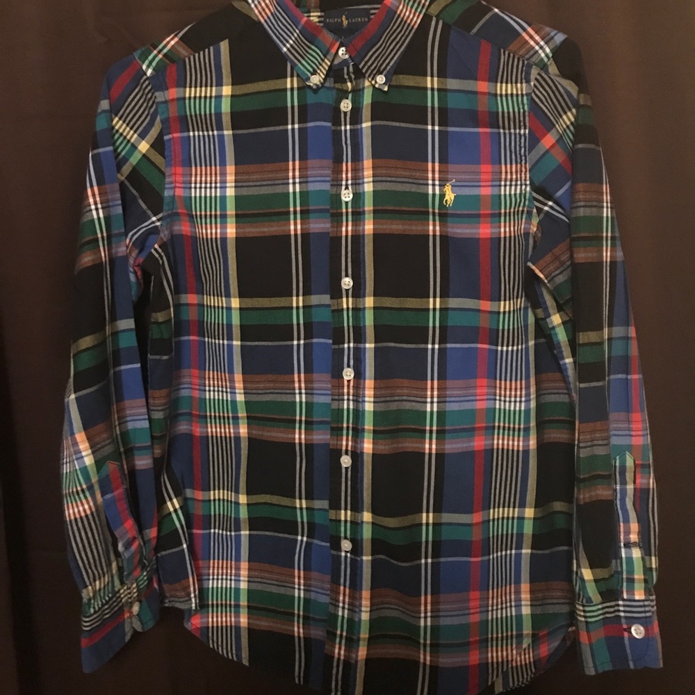 Long sleeve, button down polo