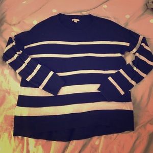 Striped Perforated Sweater