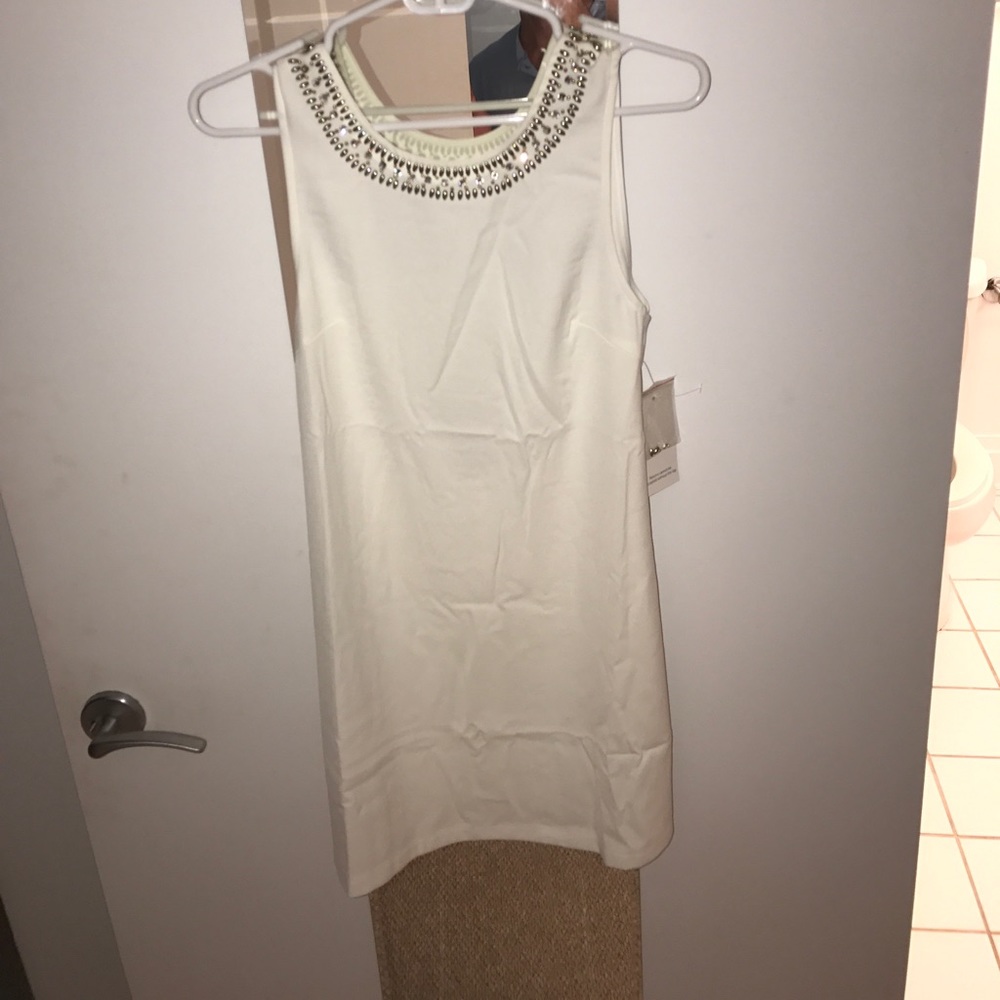White beaded dress