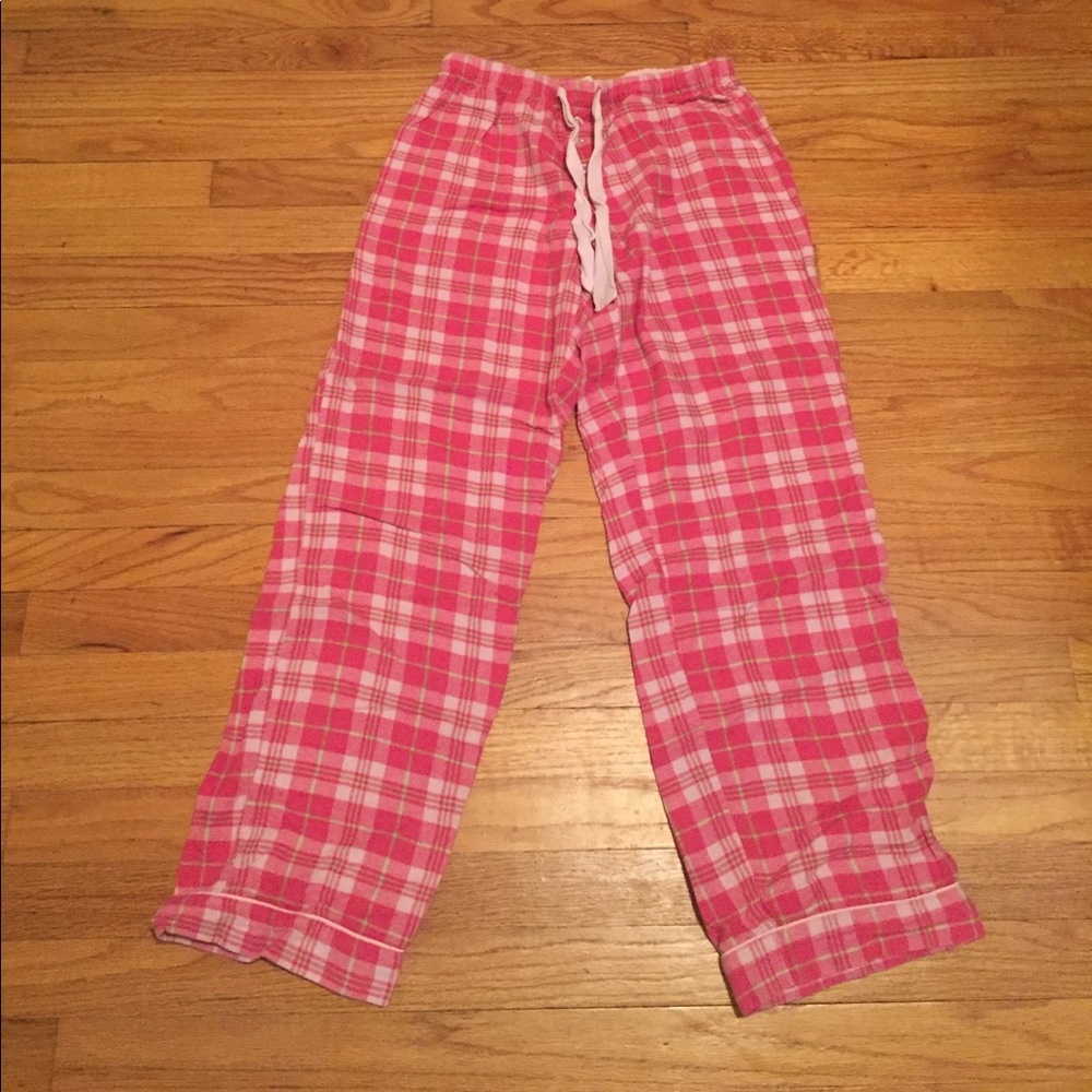Blue Chic pink plaid pajama bottoms