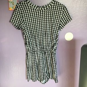 Black and White Houndstooth Romper