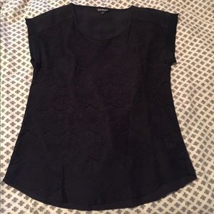 Express dress blouse. Black with lace front