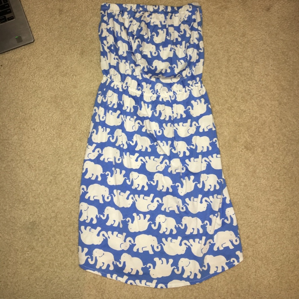Strapless Lilly Pulitzer Elephant Dress