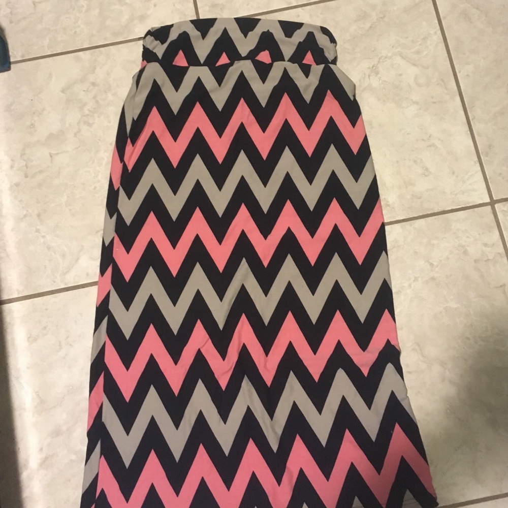 Chevron Maxi Skirt