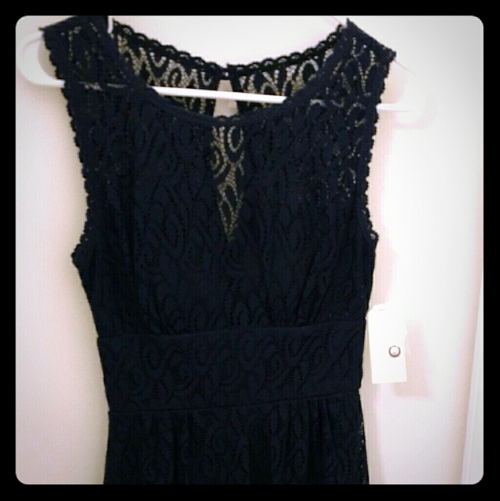 Navy blue lace dress