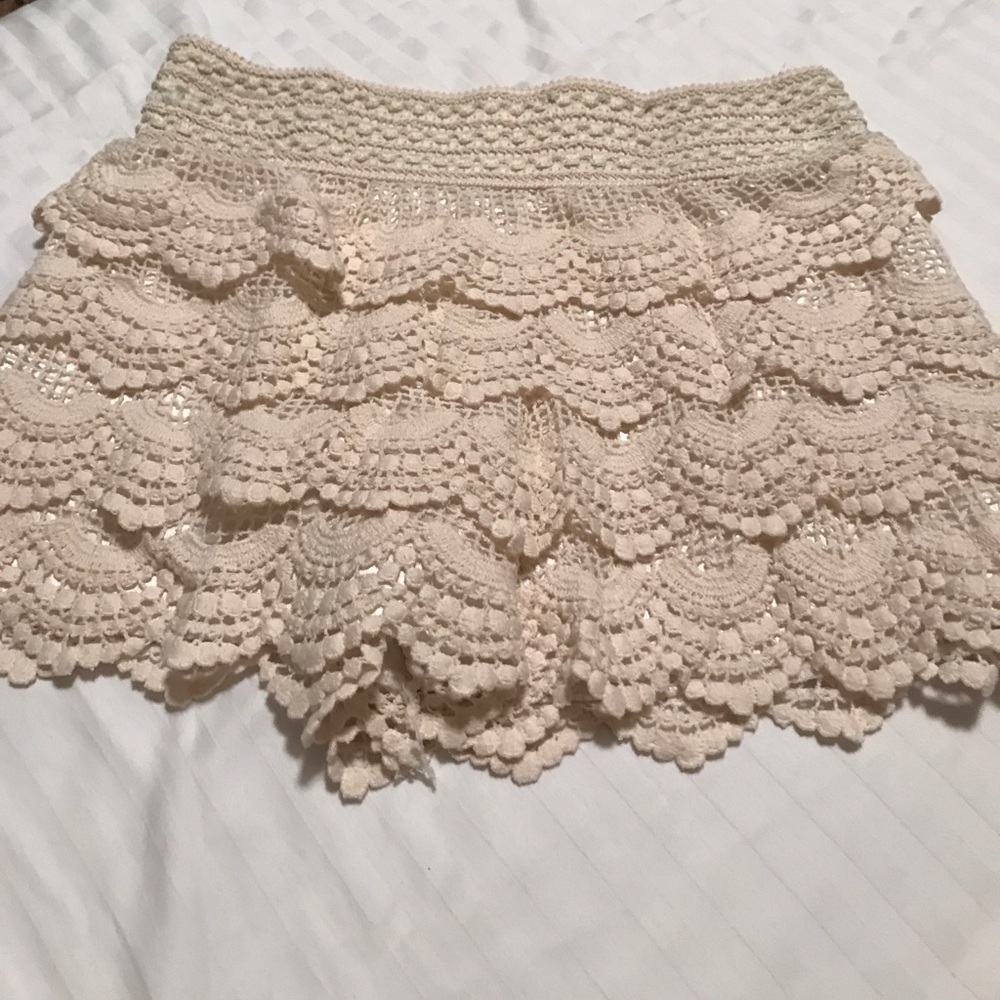 Lace elastic Skirt Shorts