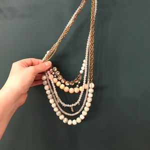 Anthropologie multi strand beaded necklace