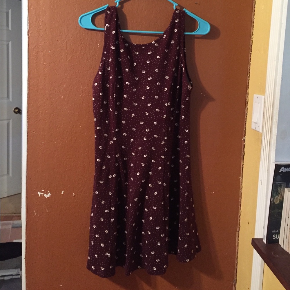 burgundy dress