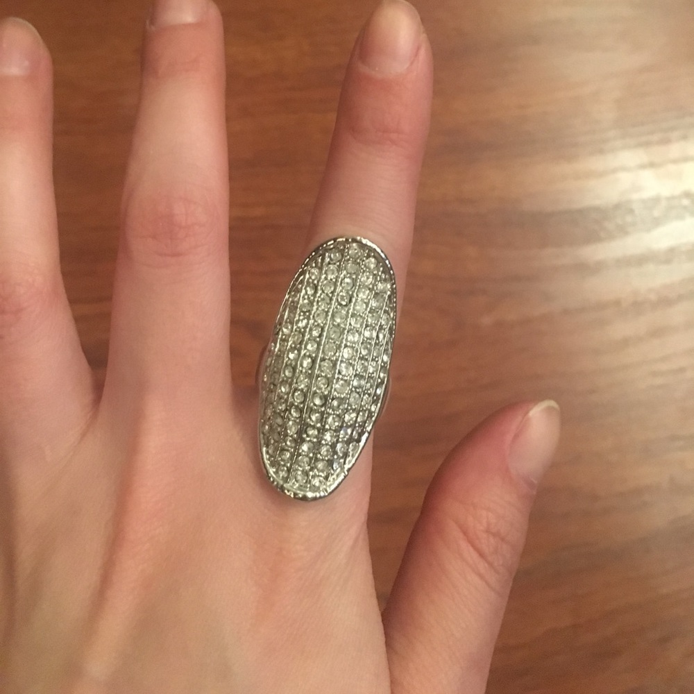 NEW Silver Statement Cocktail Ring - Size 7