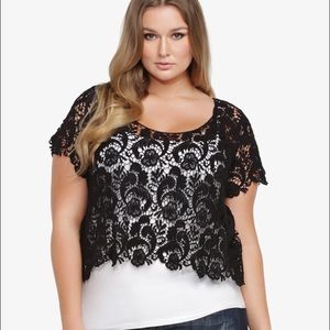 Torrid Crochet Lace Crop Top