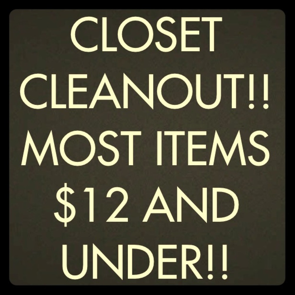 Closet cleanout! Huge markdowns!